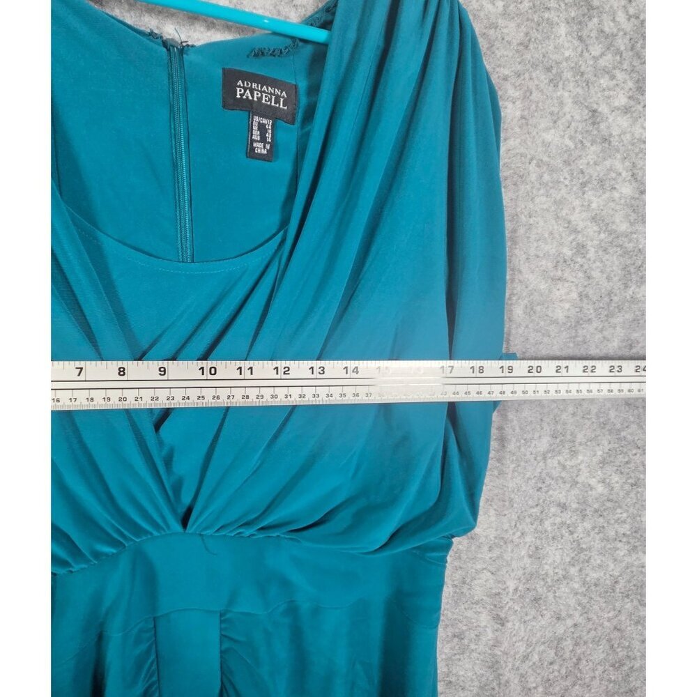 Adrianna Papell Women's Sleeveless Cocktail Party Dress Blue Size 12 Modest - Picture 4 of 11